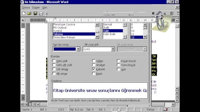Microsoft Office 2000: Word'de Öğelerin Biçimlendirilmesi смотреть онлайн