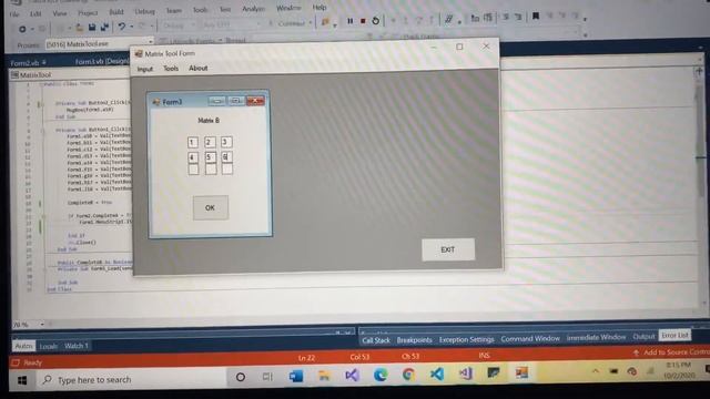 Matrix Tool Form Visual Basic смотреть онлайн
