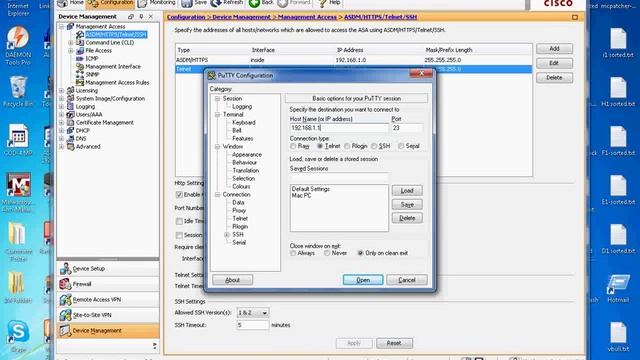 Setting up Telnet Access via the ASDM смотреть онлайн
