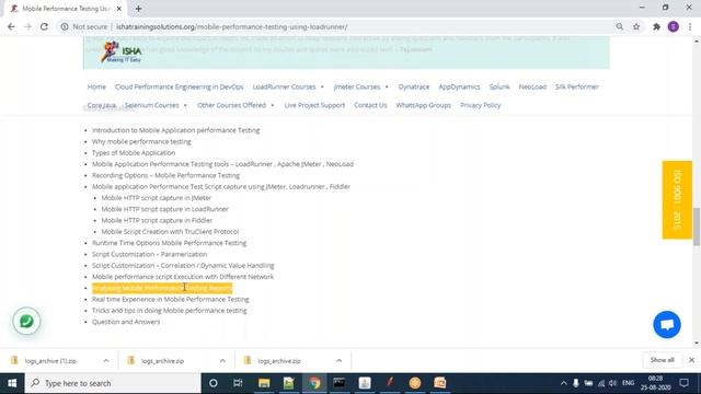 Mobile Performance Testing using LoadRunner and JMeter (Demo Session 1) - By Isha Training Solution смотреть онлайн