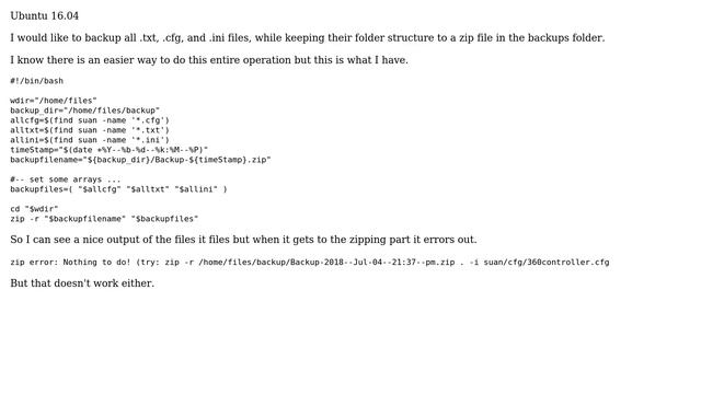 Unix & Linux: find and zip multiple file extensions while keeping the folder structure смотреть онлайн