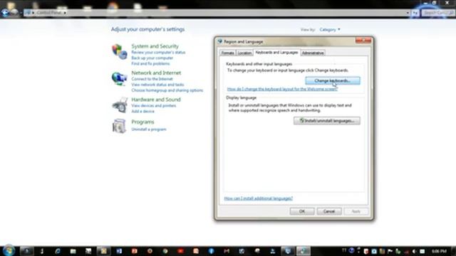 How to change Window 7 Display language/How to change Window 7 Window language смотреть онлайн
