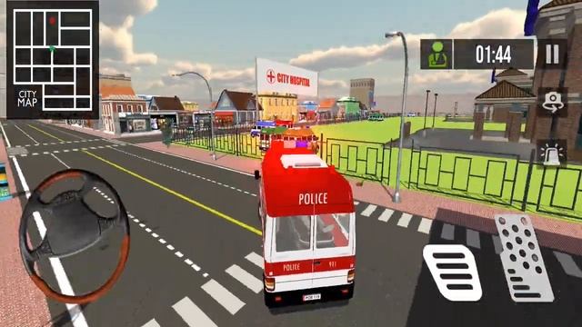 Police Ambulance Rescue Driving Simulator – City Police Ambulance Games #43 - Android Gameplay смотреть онлайн