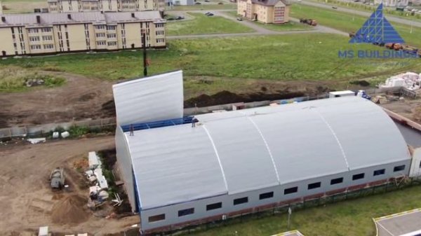 Строительство футбольного манежа с нуля — впечатляющий таймлапс от MS Buildings