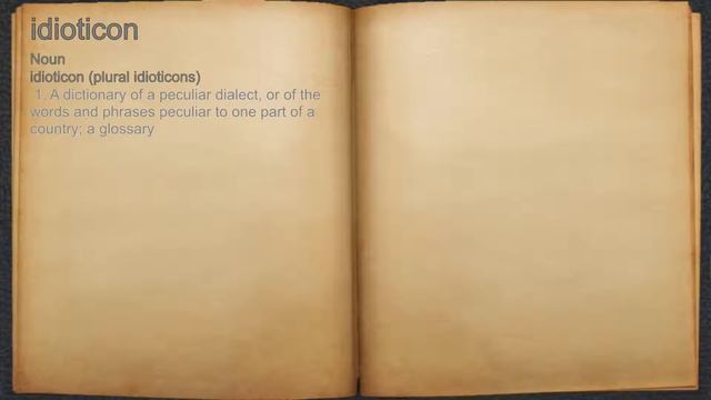 What does idioticon mean? смотреть онлайн