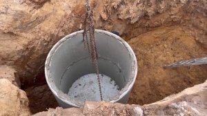 Переливной септик из бетонных колец для 4-х жителей.