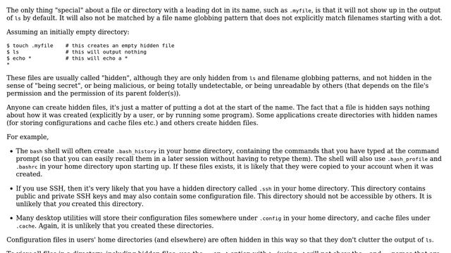 Unix & Linux: Filename with dot in front смотреть онлайн