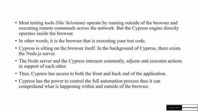 Cypress Architecture Part 4 || Ganesh Jadhav AutomationStudio смотреть онлайн