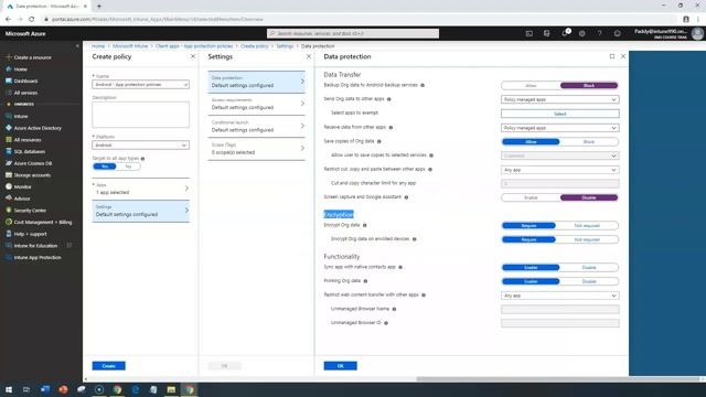 Client apps Android App protection policies - Microsoft Intune Training Series video No#89 смотреть онлайн