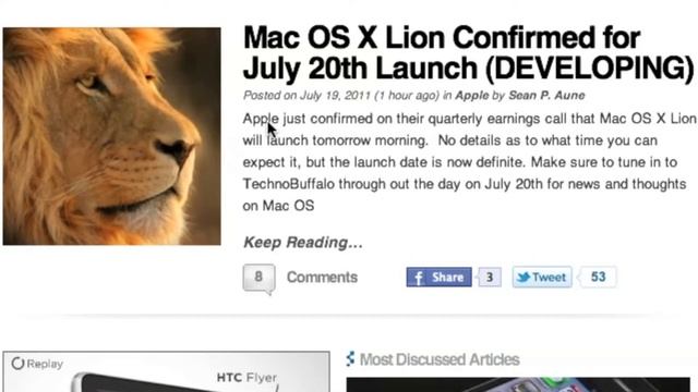 Mac OSX Lion Release Date Confirmed! смотреть онлайн