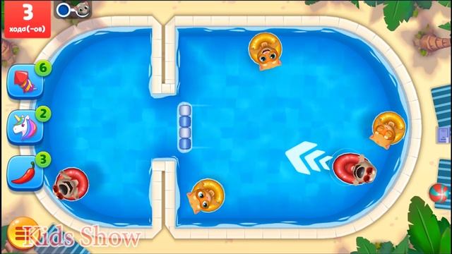 Talking Tom Pool Gameplay Level 50-52 \ Talking Tom games for Kids. The kingdom of water. смотреть онлайн