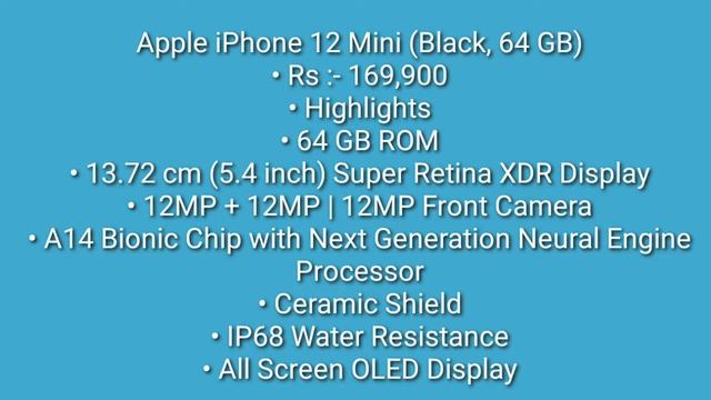 Apple iPhone 12 Mini (Black, 64 GB) смотреть онлайн