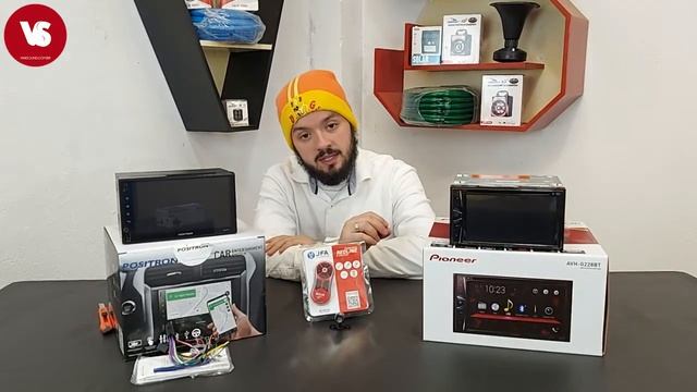 Central Multimídia Pioneer AVH-G228BT Ou Central Multimídia Pósitron SP8340TH - Chacrinha Compara