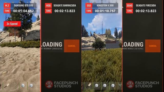 M.2 NVME vs SSD vs SSHD vs HDD Game Loading Times смотреть онлайн
