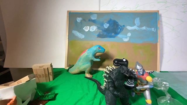 Godzilla Against Jet Jaguar Battle For Monster Island (A Stop Motion Film)