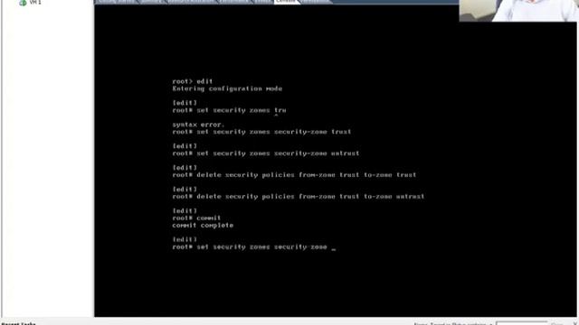 Juniper vSRX Firewall Configuration (Policy, View, Save, Load Factory default & Request Power Off) смотреть онлайн