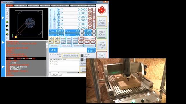 UCCNC cnc router control and Vcarve Pro смотреть онлайн