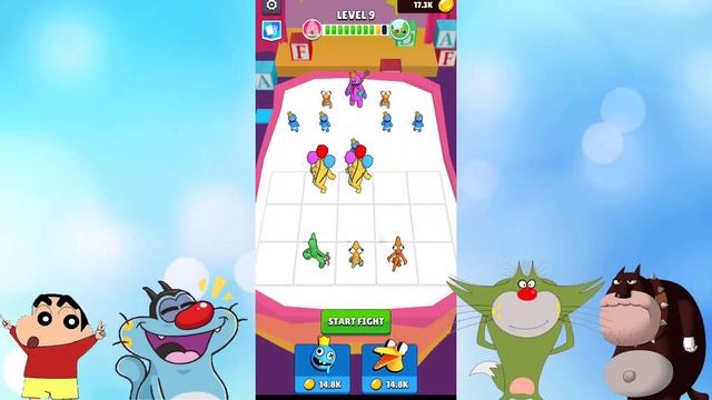 Oggy Evolving in The Strongest Rainbow Friends in merge Fusion: Rainbow Monsters Game | Oggy Game смотреть онлайн