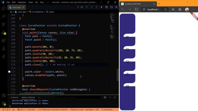 Custom Side Navigation Bar in Flutter Web | Nav bar | Custom Shape with Custom Painter | Speed Code смотреть онлайн