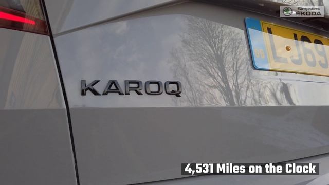 KAROQ Sportline 1.5 TSI 150PS DSG finished in Meteor Grey for sale at Simpsons SKODA смотреть онлайн