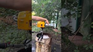 Лодочный мотор триммер 63см, как сделать тише в три раза выхлоп