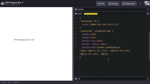 IOS Progress Bar Animation | HTML & CSS