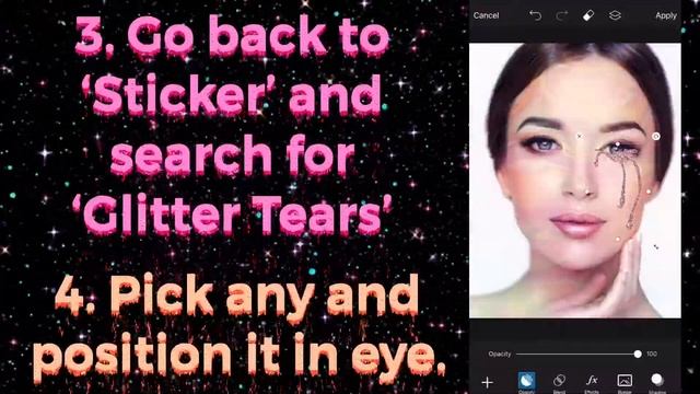 GLITTER TEARS EFFECT PHOTO EDIT TUTORIAL (Euphoria Inspired) 💧✨ (iOS/Android) смотреть онлайн