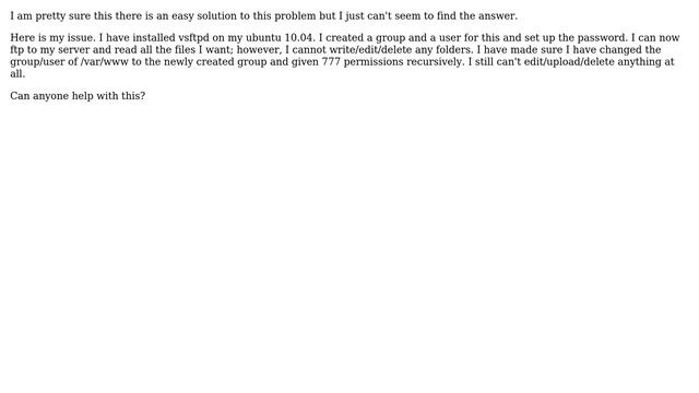 DevOps & SysAdmins: Linux/Apache: Give FTP User ability to write to folders смотреть онлайн
