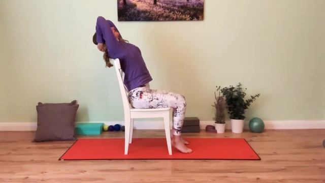 Seated (Chair) Spinal Twist Stretch For Back Care