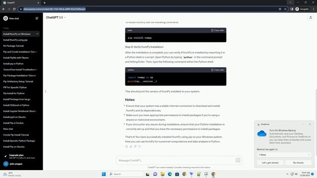 how to pip install numpy on windows смотреть онлайн