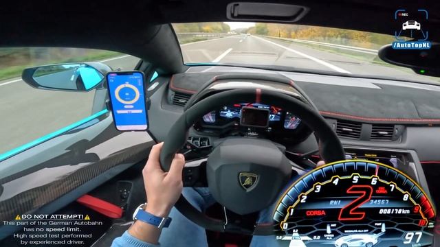 LAMBORGHINI Aventador SVJ F1 V12 - 311 km/h смотреть онлайн