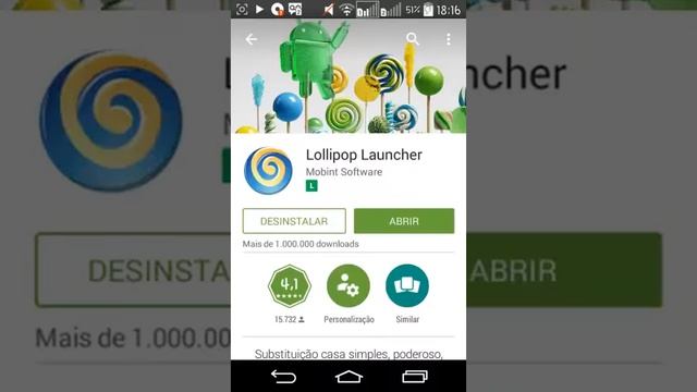 Instalando o Lollipop Launcher смотреть онлайн