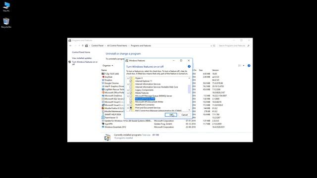 How to Turn on or off Microsoft Print to PDF in Windows 10 смотреть онлайн