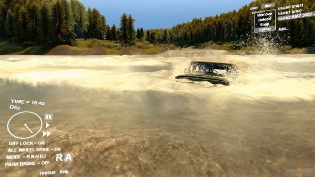 SpinTires UAZ 3907 Jaguar Off Road -Gameplay- смотреть онлайн