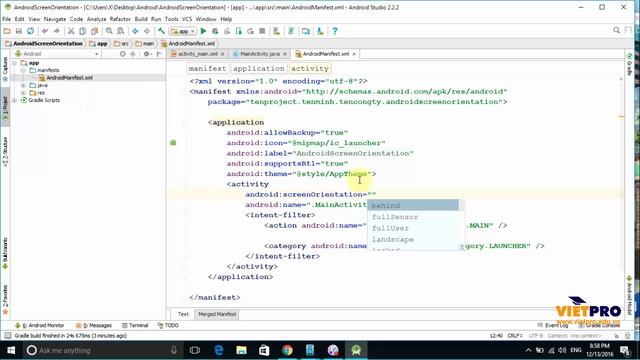 Android Cơ Bản 07 - Android Screen Orientation (P.1) - Học Lập Trình Android Miễn Phí
