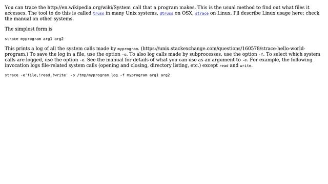 Unix & Linux: Is there any way to tell exactly what files a command is accessing? (3 Solutions!!) смотреть онлайн