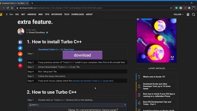 How To download Turbo C++ for windows 10 | MS DOS смотреть онлайн