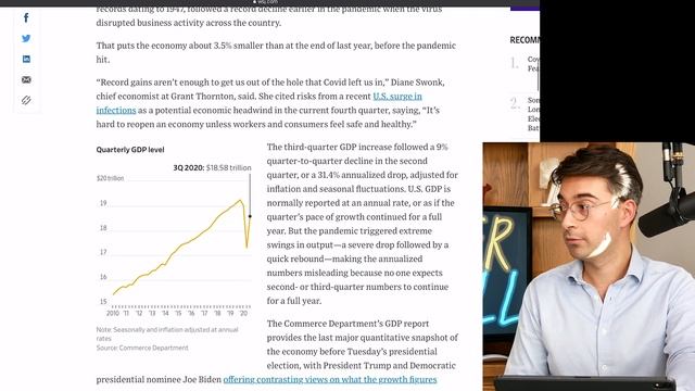 U.S. GDP 2020: Q3 Spending Shifts to Alternative Areas of Economy смотреть онлайн