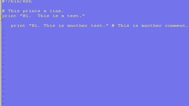 Korn Shell Tutorial 1 - print statements and comment (Little смотреть онлайн