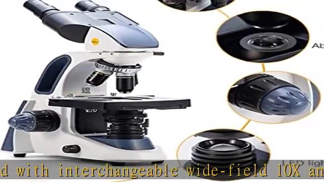 Swift SW380B 40X-2500X Magnification, Research-Grade Binocular Compound Lab Microscope, Mechanical