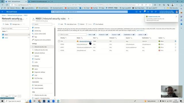 Inbound NSG (Network security groups) in Azure смотреть онлайн