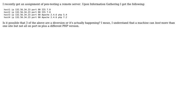 How is it possible for a Linux Redhat server to run both IIS and Apache on port 80? смотреть онлайн