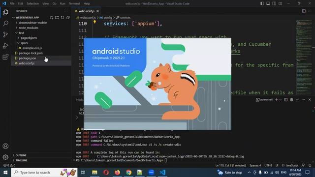 Part 6: How To Setup Appium Into WebDriverIO | Install APK File Into Emulator Using WebDriverIO