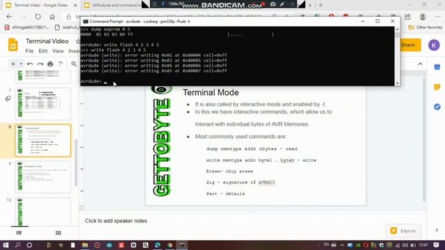 How to run Terminal Mode commands, Commands for setting fuse and Lock bytes of a AVR MCU in AVRDUDE смотреть онлайн