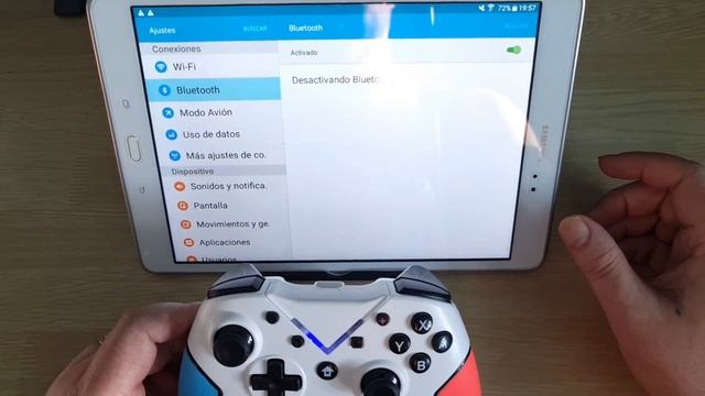 JAMSWALL- Mando Bluetooth- Vibración-Turbo- Giroscopio-Nintendo Switch/Lite/Android/PS3/PC (Blanco)