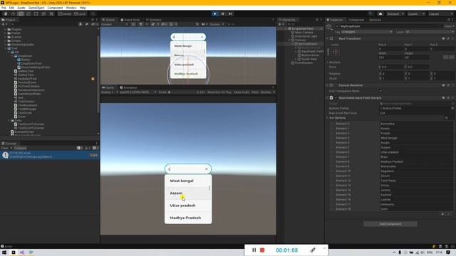 Unity Searchable Input Field With Dropdown