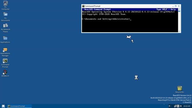 Two Virtual Cats Play on ReactOS 0.4.13 Desktop смотреть онлайн