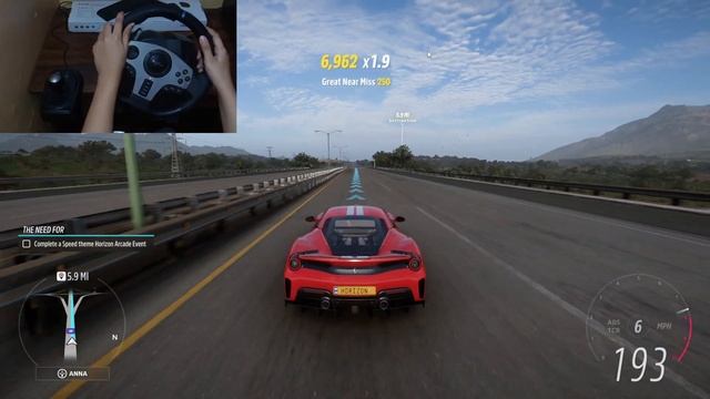 Forza Horizon 5 360 Ferrari My fav Car [ PXN-V9 Steering Wheel Gameplay ]. смотреть онлайн