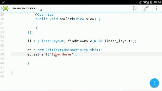 How To Add TextInputLayout (Floating Text Labels) In AIDE (Programmatically)