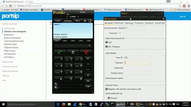 PortSIP Unified Communications System Transport Management